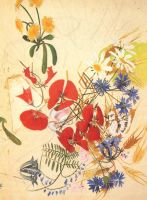 М. Врубель. Полевые цветы. Эскиз для вышивки. 1884