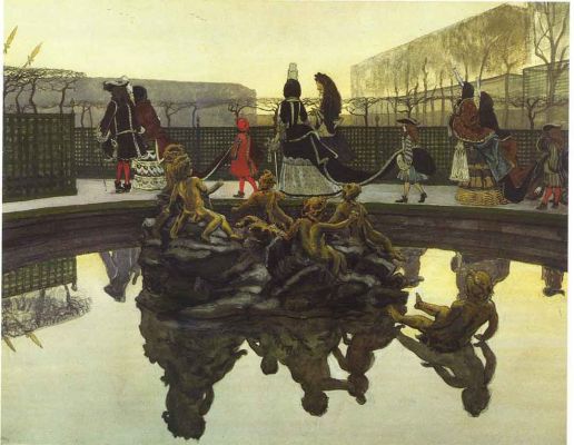 А. Бенуа. Версаль. Прогулка короля. 1897