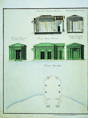 Атлас Гатчинской. 1790-е. Павильон Венеры на острове Любви