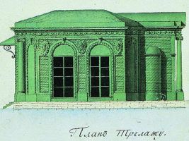 Атлас Гатчинской. 1790-е. Павильон Венеры на острове Любви. Фрагмент