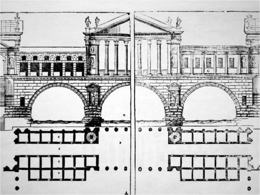 Андреа Палладио. Неосуществленный проект моста Риальто в Венеции. Середина XVI в.