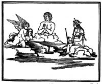 Полифил на небесах перед Венерой и Амуром, который держит портрет Полии